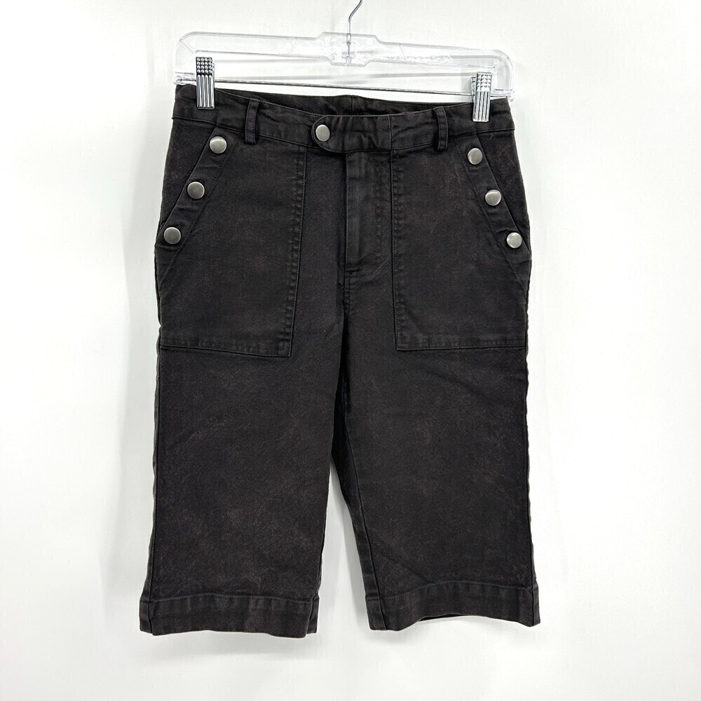 NWT CHASER Gray Vintage Wash Canvas Bermuda Summer Shorts Size Small
